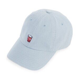 Vineyard Vines Men's Baseball Hat - Red Solo Cut Embroidered - Gray
